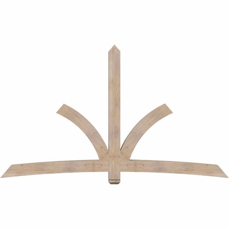 Ekena Millwork Davenport Smooth Timber Gable Bracket, Douglas Fir, 108"W x 63"H x 5 1/2"D x 5 1/2"F, 14/12 Pitch GBW108X63X0606DAV00SDF